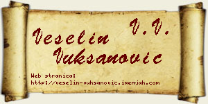 Veselin Vuksanović vizit kartica